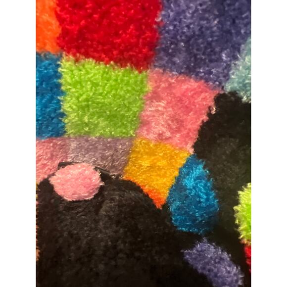 Michael Simon checkered clowncore women’s cardigan geometric sweater size large - Picture 8 of 8